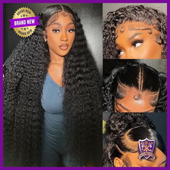 28 Inch 13x6 HD Lace Front Wig Human Hair Deep Wave Pre Plucked